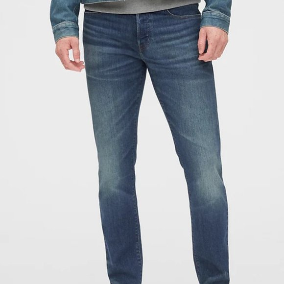 Gap Slim Bettermade Denim Jeans 29/32 Dark Wash + - Picture 5 of 9